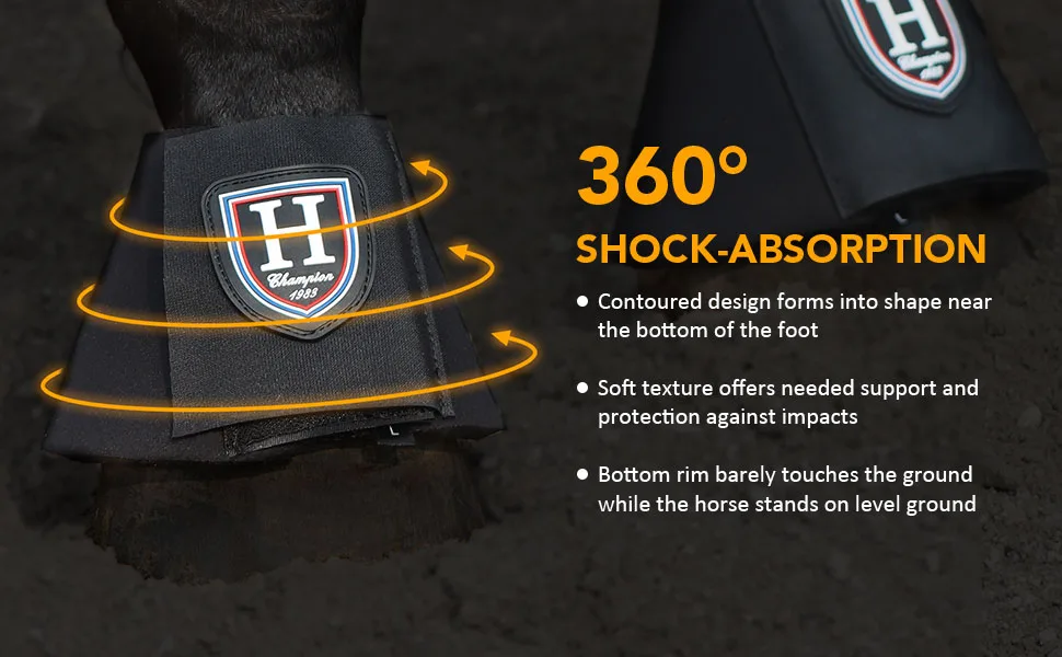 Harrison Howard Horse Bell Boots Durable Protection for Your Horse Large - image-2