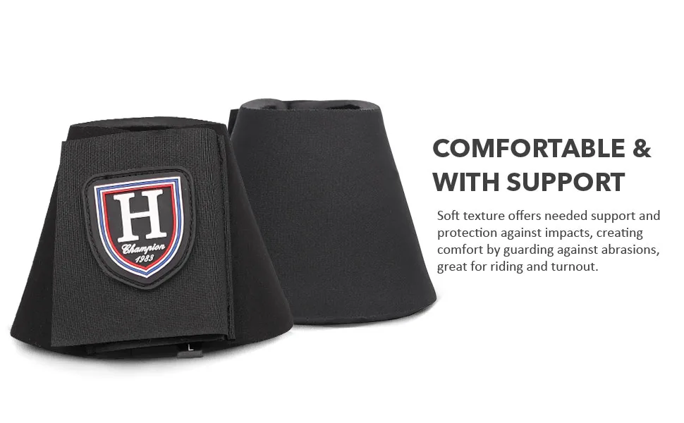 Harrison Howard Horse Bell Boots Durable Protection for Your Horse Large - image-3