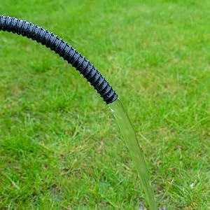 25MM (1") Corrugated Flexible Pond Pipe (Clips X 2) - corrugated pipe image water flowing
