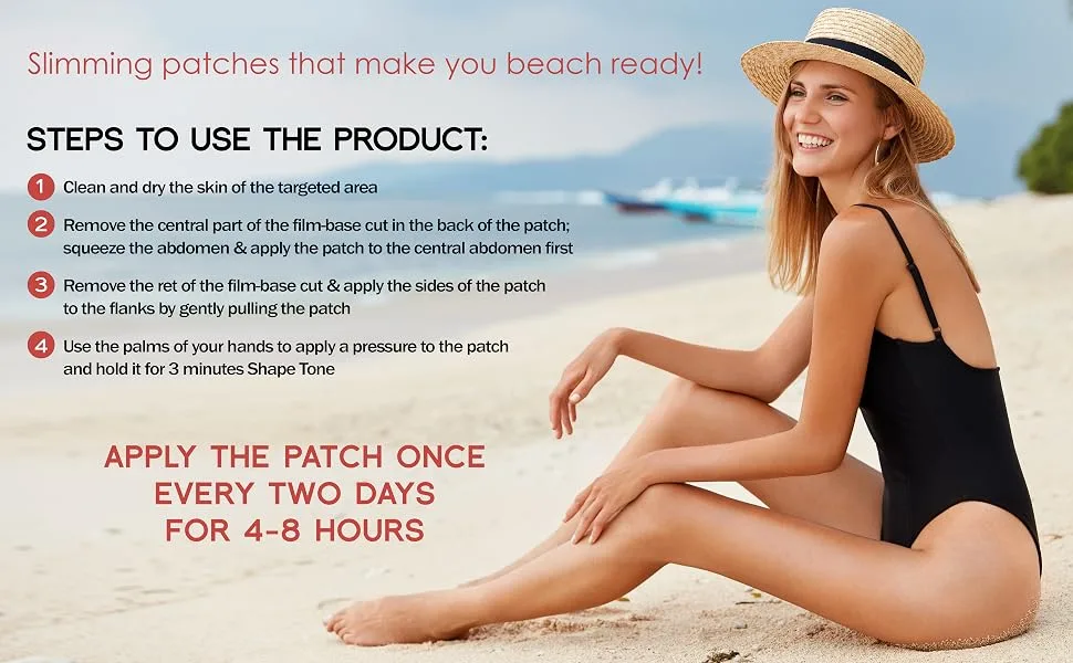 All Natural Moisturizing Body Applicator Wrap Easy to Use Body Wrap -Anti Cellulite Solution- Firming Toning Tummy Wrap (5 APPLICATORS) - body wrap patch applicator slimmer fat reducer skin firming tightening weight loss shaping arms
