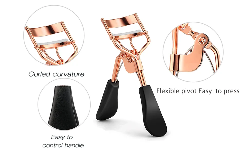 Eyelash Curler Professional Lash Curler with 10 Eyelash Curler Refills for All Eye Shapes(Rose Gold) - product information 3