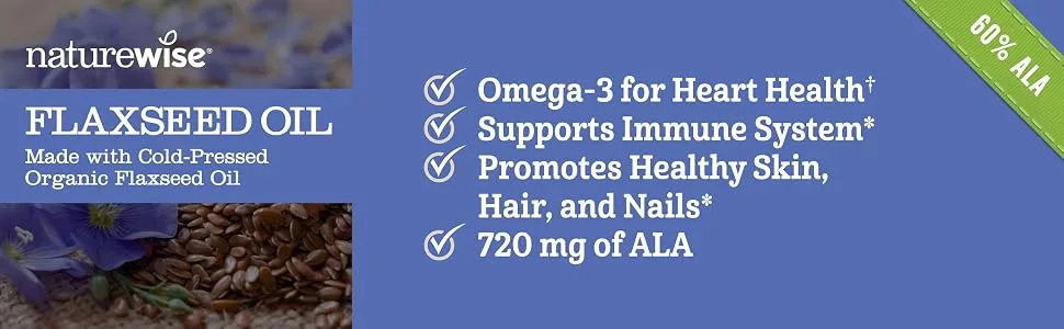 NatureWise Flaxseed Oil 240 Softgels - product information 1