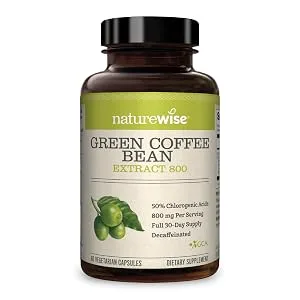 NatureWise Green Coffee Bean Extract 800 mg 60 Vegetarian Capsules - NatureWise Green Coffee Bean
