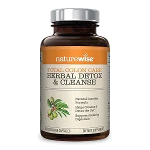 NatureWise Total Colon Care Herbal Detox & Cleanse 60 Vegetarian Capsules - herbal cleanse