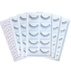 Practice Lashes for Eyelash Extensions 25 Pairs Training Lashes Practice Eyelash Strips Self Adhesive Lash Extension Supplies by OBEYA - Traning lashes