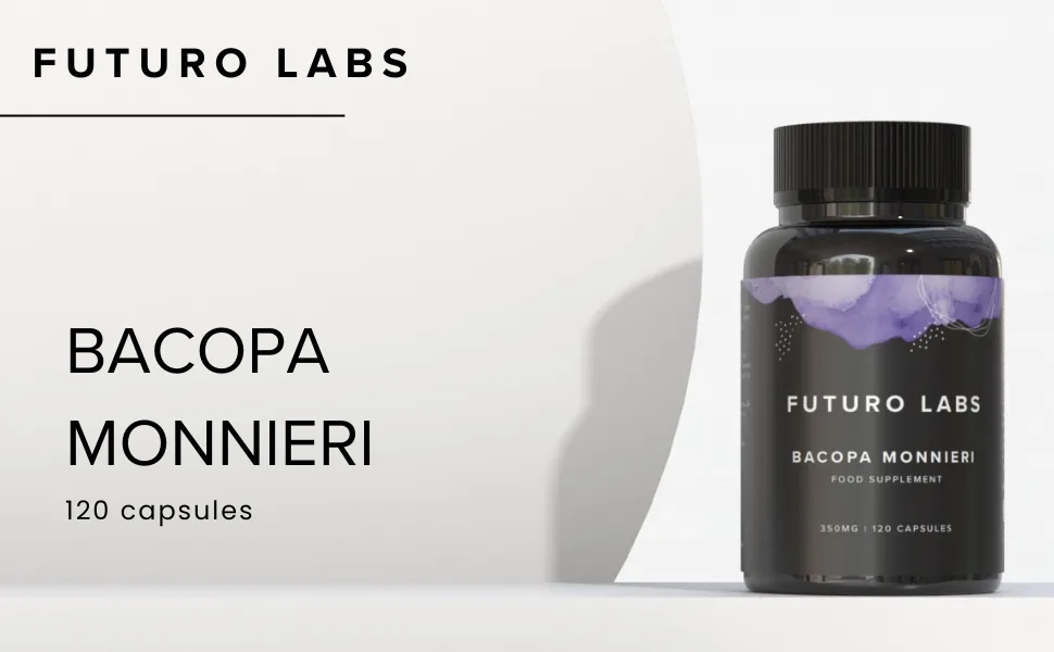 Bacopa Monnieri Capsules 350mg - Organic Brain/Memory Supplements - Made in The UK - 4 Month Supply - Bacopa Monnieri