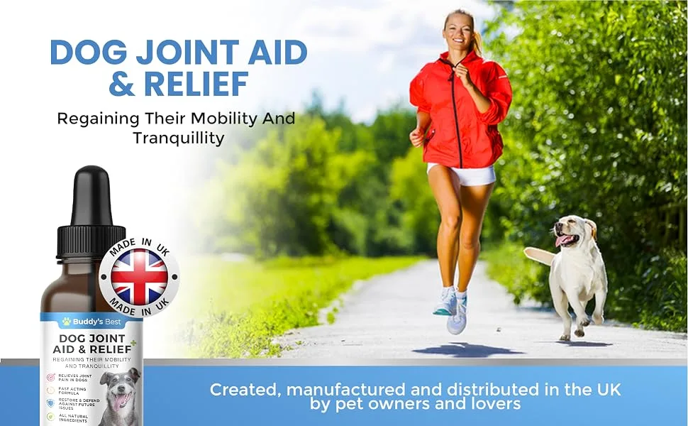 Buddy's Best Dog Joint Aid & Relief Plus | 50ml | Relieves Joint Pain in Dogs | Fast Acting Formula | Natural Ingredients | Made in the UK - Dog Joint 2