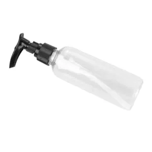 PRETYZOOM 4pcs 100ml Refillable Plastic Pump Dispenser Bottles for Lotion Massage Oil Shampoo Containers Round Pump Bottles Black - product information 2