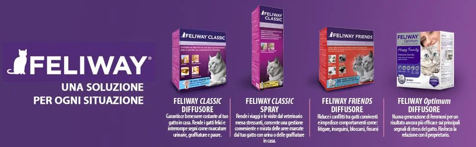 FELIWAY Optimum - New Generation Stress Relief for Cats - Diffuser + Refill 48ml - FELIWAY, A SOLUTION FOR EVERY SITUATION