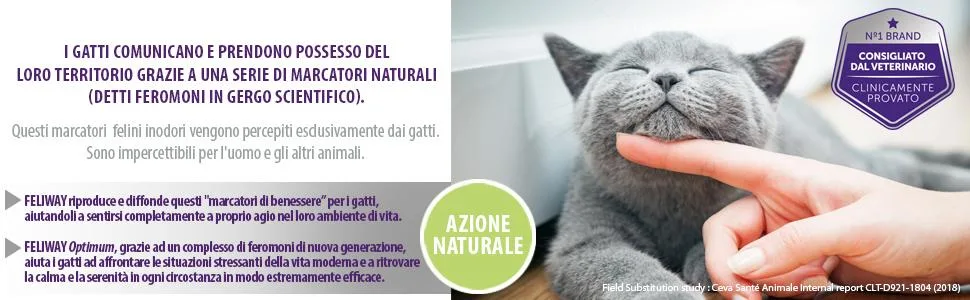 FELIWAY Optimum - New Generation Stress Relief for Cats - Diffuser + Refill 48ml - NATURAL ACTION