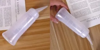 Lurrose 3pcs 260ml Hair Dye Bottles Applicator with Angle Tip Plastic Refillable Graduated Empty Bottles Washing Bottle Home and Salon - product information 3