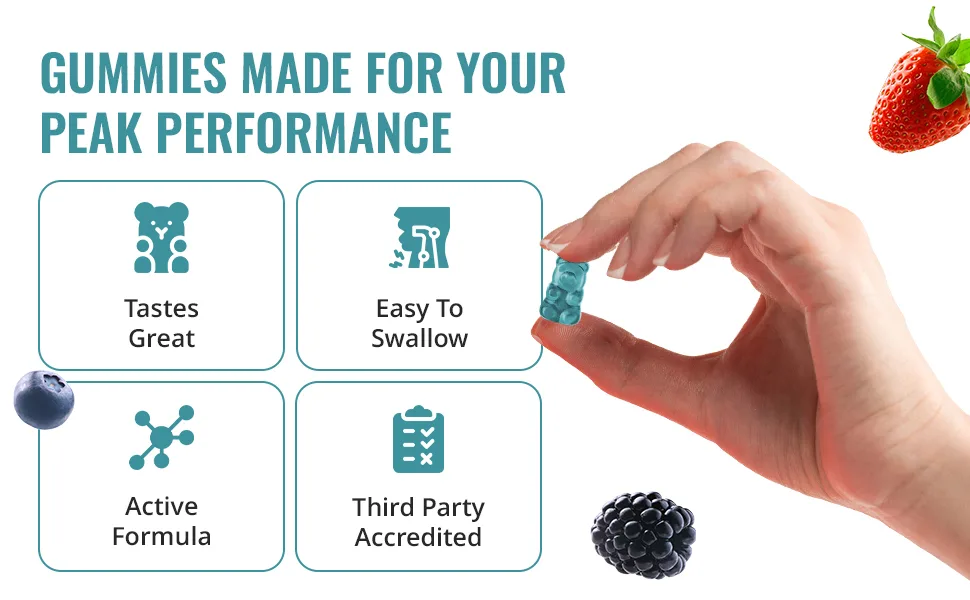Creatine Gummies - 5000mg Creatine Monohydrate Gummies - 1000mg BCAAs Pre Workout Gummies - Gym Supplements for Men - Protein Gummies - Muscle Recovery - Sugar Free - UK Formulated - creatine utter gummies