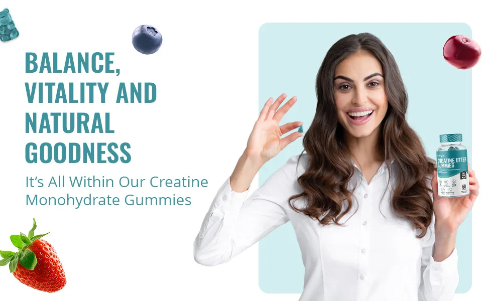 Creatine Gummies - 5000mg Creatine Monohydrate Gummies - 1000mg BCAAs Pre Workout Gummies - Gym Supplements for Men - Protein Gummies - Muscle Recovery - Sugar Free - UK Formulated - creatine utter gummies