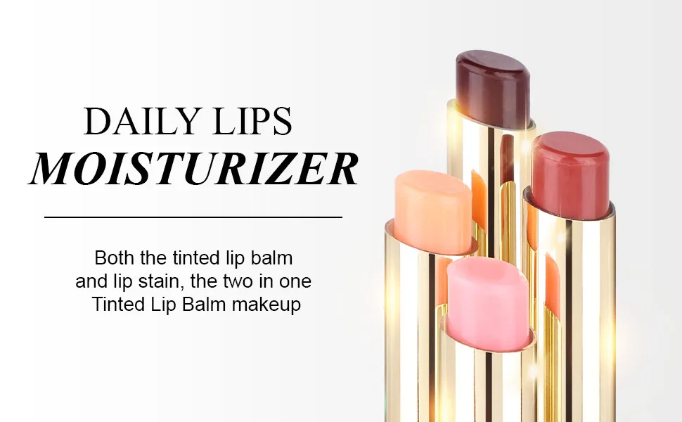 KYDA Tinted Lip Balm Hydrating Sheer Formula Lip Balm Natural Glossy Finish Lasting Moisturizing Lip Care Balm for Dry Lips 5 - tinted lip balm