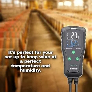 Temperature and Humidity Controller Outlet Plug-in Thermostat Humidistat Reptile Humidity Controller Greenhouse Thermostat Dual Stage Pre-Wired Electronic Temperature and Humidity Controller - Temperature Resolution
