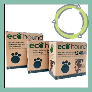 Ecohound Oceanex 240 Small Dog Waste Bags With Tie Handles (16 Rolls Of 15 Bags)  - Ecohound Recycled Boxes