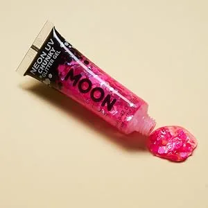 Neon UV Face & Body Chunky Glitter Gel - 12ml - Blue - Moon Glow