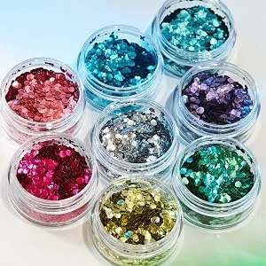 Biodegradable Eco Chunky Glitter by Moon Glitter - Lavender - Cosmetic Bio Festival Makeup Glitter for Face Body Nails Hair Lips - 3g - Moon Glitter