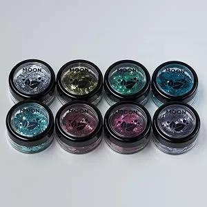 Biodegradable Eco Chunky Glitter by Moon Glitter - Turquoise - Cosmetic Bio Festival Makeup Glitter for Face Body Nails Hair Lips - 3g - Moon Glitter