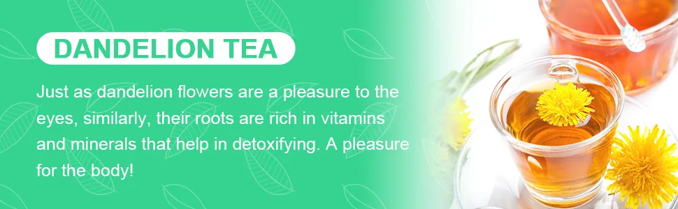 Organic Dandelion Root Herbal Tea Premium Dandelion Root Leaf with Chrysanthemum and Cassia Helps Improve Digestion & Immune System Caffeine Free 40 Tea Bags Teabags-Dandelion - Organic Dandelion Root Herbal Tea, Premium Dandelion Root Leaf