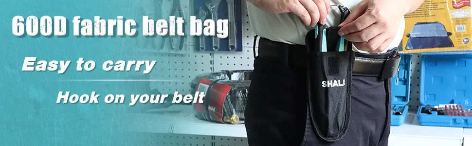 SHALL Mini Bolt Cutter 210mm/8-inch Heavy Duty Wire Cutter Two-Color Ergonomic Handle Security Lock More Efficient Leverage & Adjustable Opening Belt Bag Included - product information 1