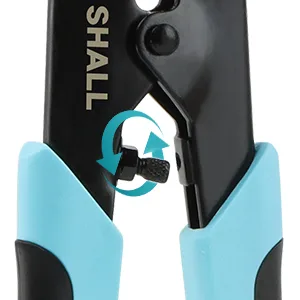 SHALL Mini Bolt Cutter 210mm/8-inch Heavy Duty Wire Cutter Two-Color Ergonomic Handle Security Lock More Efficient Leverage & Adjustable Opening Belt Bag Included - SH206001EU