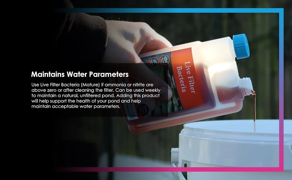 NT Labs Pond Mature Pond Live Filter Bacteria Breaks Down Toxic Fish Waste Prevents Ammonia & Nitrite use After Adding New Fish or Cleaning Pond Filter 1000 ml - Pond Mature