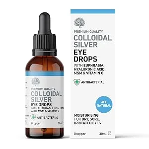 Nature's Greatest Secret Colloidal Silver All Natural Eye Drops with Euphrasia & MSM 30ml - drops