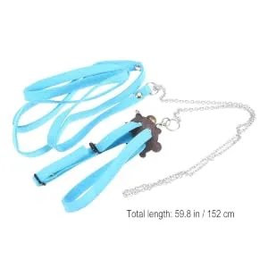 POPETPOP Turtle Harness and Leash-Tortoise Leash Lizard Leash Tortoise Harness Strap Pet Adjustable Collar Leash Tortoise Walking Lead Control Rope-Size S (Blue) - product information 6