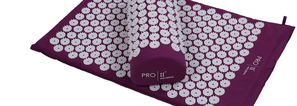 PRO 11 WELLBEING Acupressure Mat and Pillow Set with Carry Bag - mat and pillow