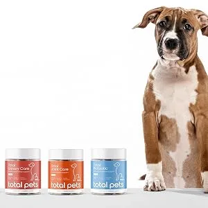 Total Probiotic Tablets for Dogs | Tasty Chicken Flavour | Yeast Infection Treatment | Wind IBS Diarrhoea Relief | Complete Digestive Support (30 Tablets) - Total Pets Dog Supplement Range with Dog