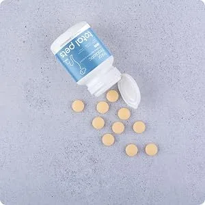 Total Probiotic Tablets for Dogs | Tasty Chicken Flavour | Yeast Infection Treatment | Wind IBS Diarrhoea Relief | Complete Digestive Support (30 Tablets) - Total Probiotic Supplement for Dogs Tablet Spill