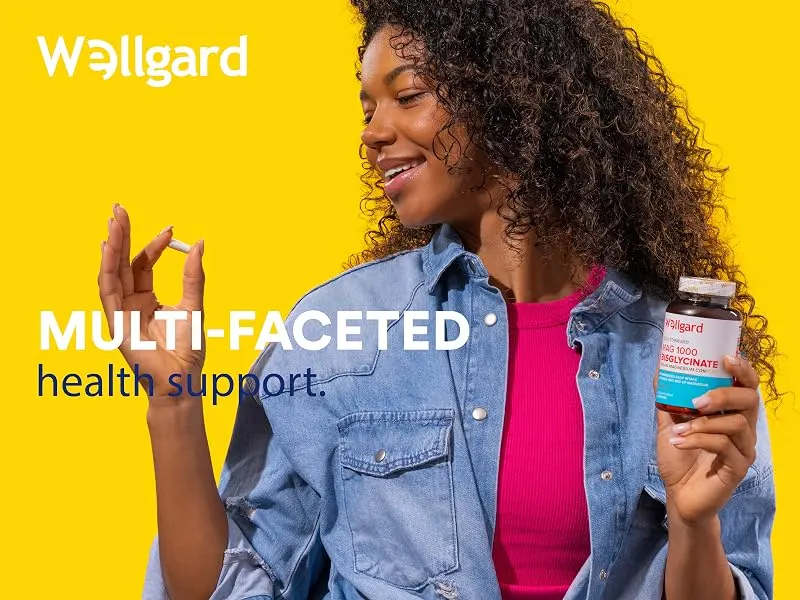 Wellgard Magnesium Glycinate Mag 1200 High Strength Magnesium Bisglycinate Made in UK - magnesium glycinate