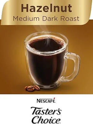 Nescafé Taster's Choice Instant Coffee Beverage Hazelnut 16 Packets 0.1 oz (3 g) Each - Hazelnut Medium Dark Roast
