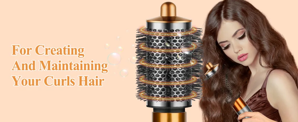 YTCHYYSK Large Round Volumizing Brush for Dyson Airwrap Attachments Bigger Oval Round Brush Attachment for Dyson Air Wrap Fluff up and Volumize for Styling - dyson airwrap attachments