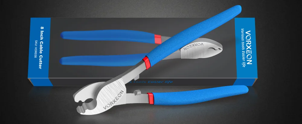 VORXEON 8 Inches Cable Cutter High Leverage Cutter Tool for Aluminum Copper Wire Communications Cable - cable cutters heavy duty
