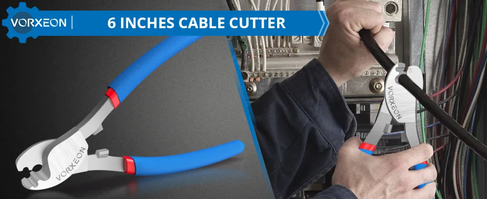 VORXEON 6 Inches Cable Cutter High Leverage Cutter Tool for Aluminum Copper Wire Communications Cable - cable cutter