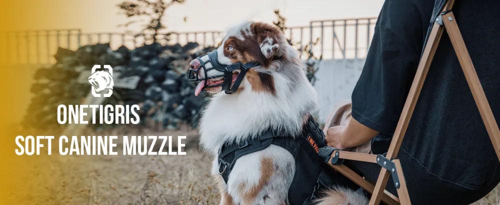 Onetigris Dog Muzzle Soft Basket Silicone Muzzles for Small Medium Large Dogs Humane Cage Mouth Cover Perfect for Grooming and Training Medium Large Aggressive Reactive Dogs (XL) - Dog Muzzle,Soft Basket Silicone Muzzles for Small Medium Large Dogs,Humane Cage Mouth Cover,