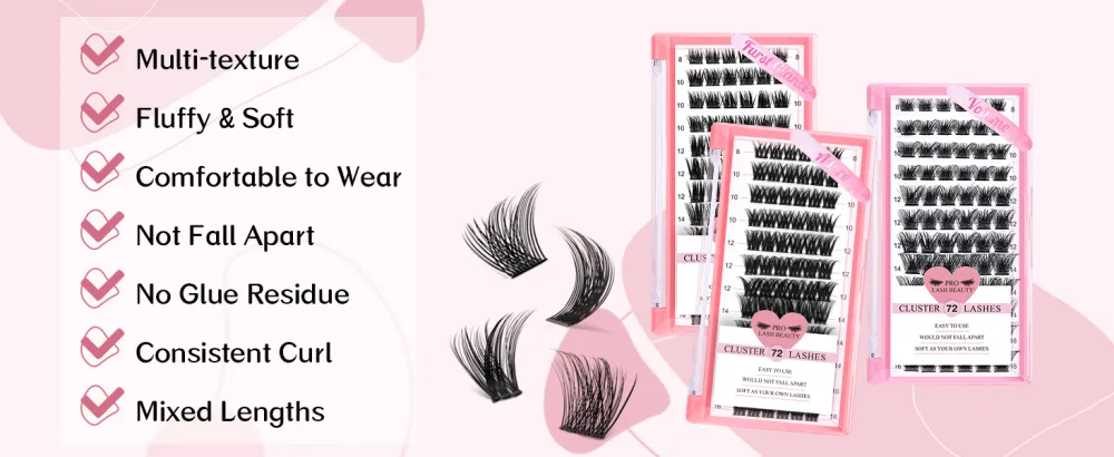 Cluster Lashes Adore D-16mm 16 mm Adore - cluster lashes