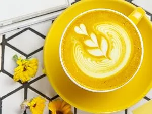 Turmeric Honey. Infused Special Edition Runny UK Borage. High Strength Potent Light Spreadable Naturally Organic Mild & Smooth - Turmeric Latte