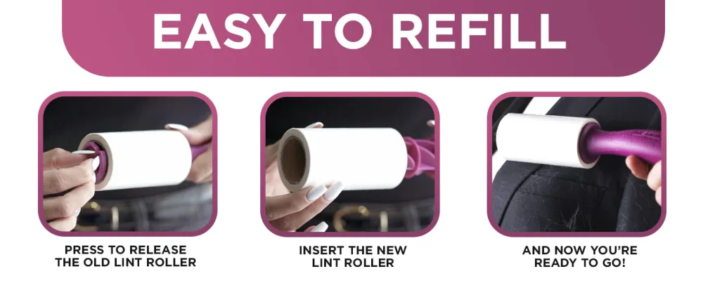 Metkix Lint Rollers for Pet Hair Extra Sticky | Protective Covers | Mega 600 Sheets Lint Roller Dog Cat Pet Hair Remover Clothes Sofa Bed and More 3 Rollers + 3 Refills (Total 600 Sheets) - lint roller refills