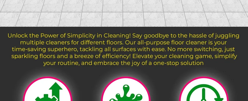 1L Pink Stuff All-Purpose Floor Cleaner: Miracle Bathroom & Multi-Surface Cleaning Solution for Kitchen Bathroom Living Room - Easily Remove Tough Stains with Fresh Brilliant Shine - Pink stuff premium