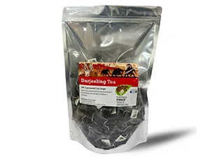 PYRAMID TEA BAGS | INDIVIDUAL MESH BAGS | 100 x biodegradable bags | ST GEORGE'S BREW - Darjeeling tea
