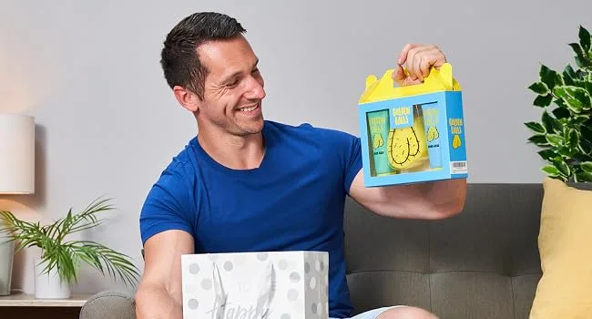 Golden Balls Balm & Sponge Set - For Your Private Bits - Funny Novelty Gift For Men - golden balls gift set