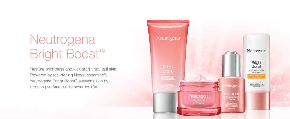 Neutrogena Bright Boost Gel Cream 1.7 fl oz (50 ml) - Neutrogena Bright Boost. Restore brightness and kick-start tired, dull skin.