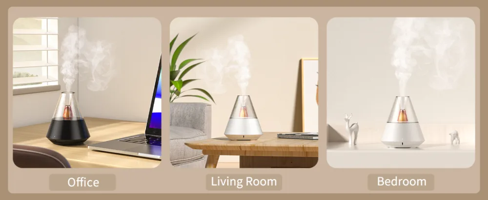 JIAWEN Essential Oil Diffuser 150ML Ultrasonic Cool Mist Aromatherapy Diffuser Air Fresh Scented Oil Diffusers Humidifier with Waterless Auto-Off and LED Candle Light for Home Bedroom Office Yoga Black - diffuser_humidifier_essential oil diffuser_aromatherapy diffuser_electric diffuser for home