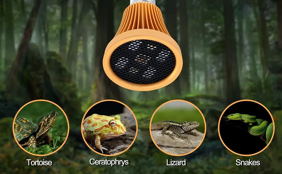 MAINENG UVA UVB Bulb for Reptiles & Amphibians 8525 LED Lamp with UV Light - M8525 UVA UVB Bulb