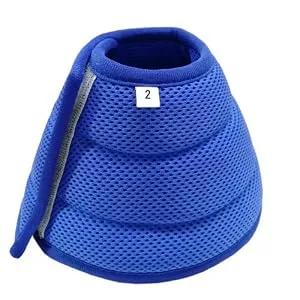 Vetoo Dog Cone Recovery Collar E-collor Breathable Mesh Cone Protective Quicker Healing Anti-Bite Anti-Lick Easy Eat and Drink Grey-6 - vetoo dog cone