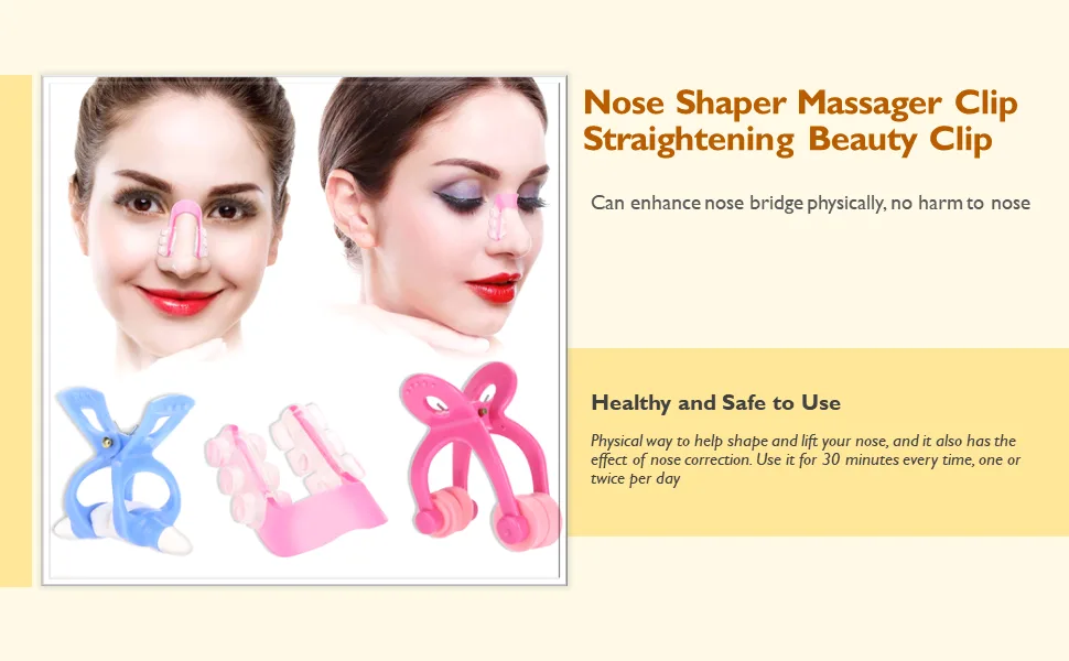 Enhance Nose Bridge 3 Types Nose Shaper Lightweight Nose Up Clip Correction Set for Office Use for Shape and Lift Nose - Enhance Nose Bridge