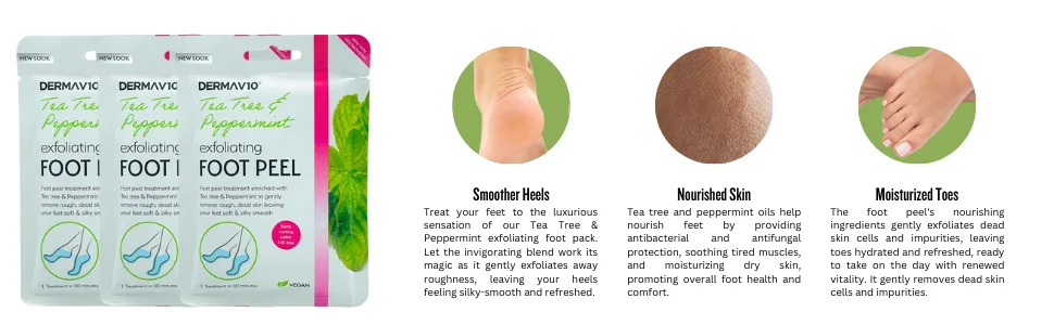 Ultimate Foot Care Bundle with Exfoliating Essentials for Foot Mask Foot Peel Mask Foot Spa - Exfoliating foot peel for smoother heels, nourished skin, and moisturized toes.